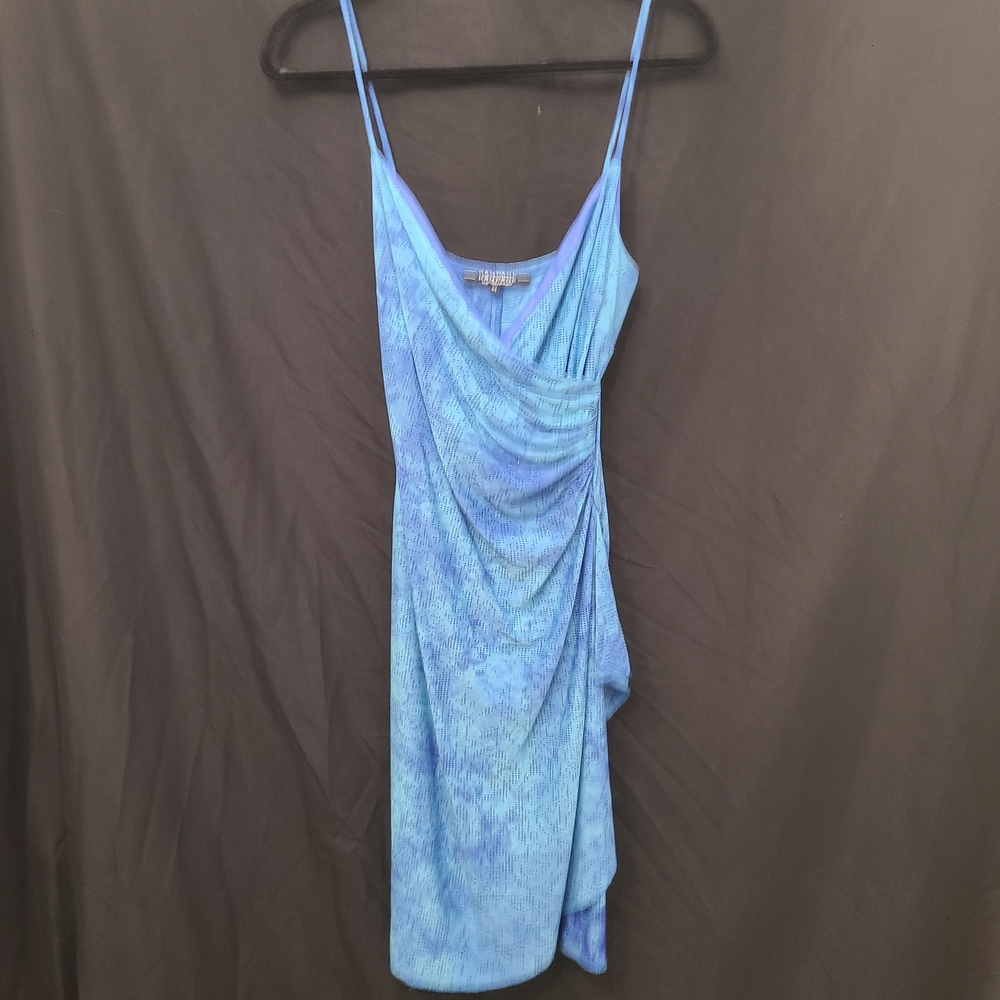 Rampage Y2K, 90,s Party, Rhinstones, Bling Blue Spaghetti Strapp Dress Medium